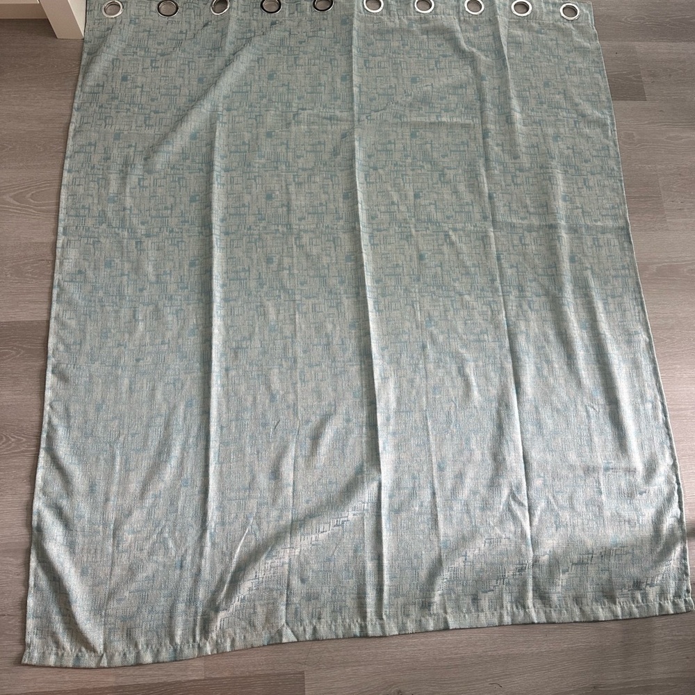 4 Elegant Blue/Teal Curtain Panel